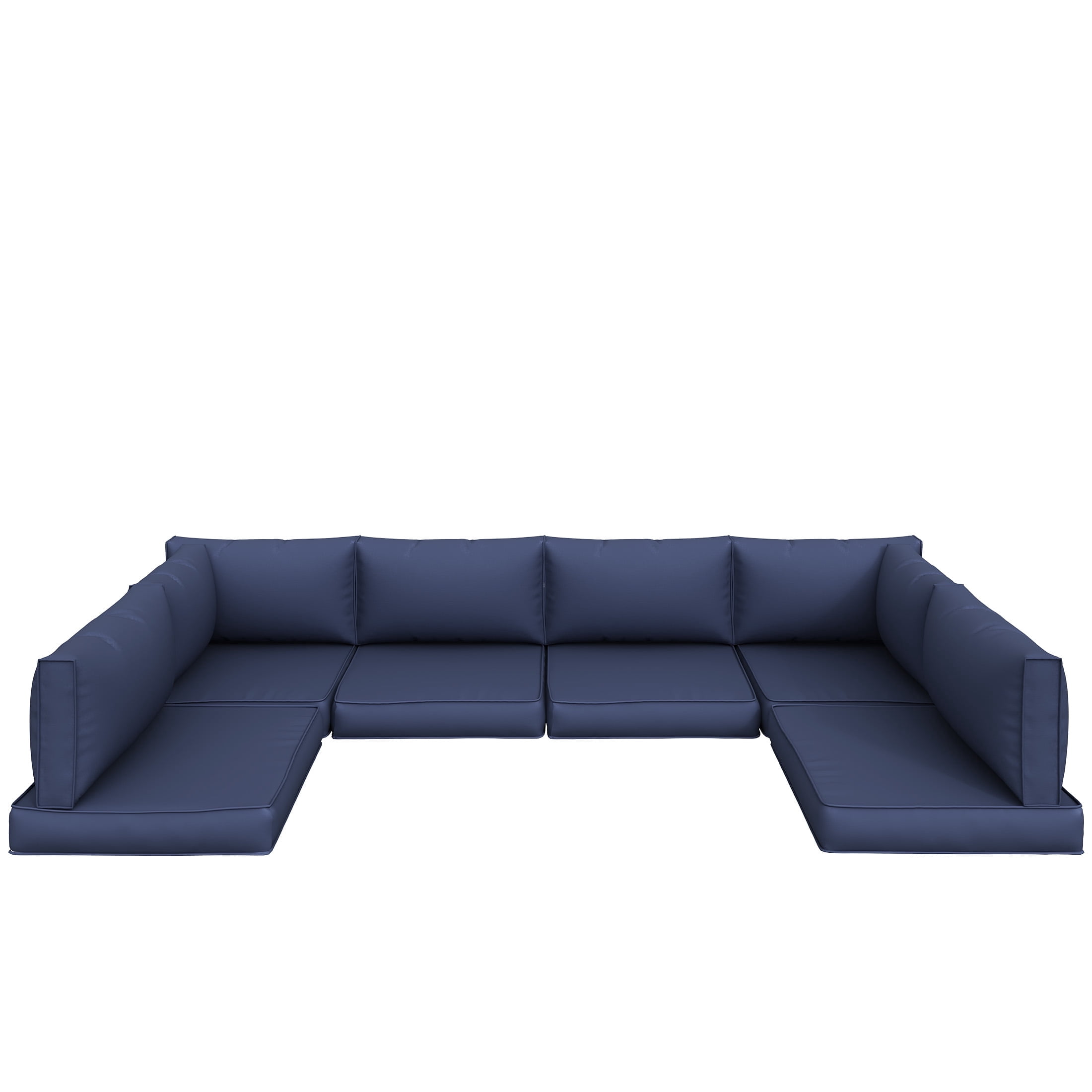 UDPATIO Outdoor Cushions, Patio Furniture Cushions, 4" Thick Replacement Outdoor Cushions, Patio Sofa Cushions with Water-Resistant Deep Seat Outdoor Couch Cushions(Navy Blue)