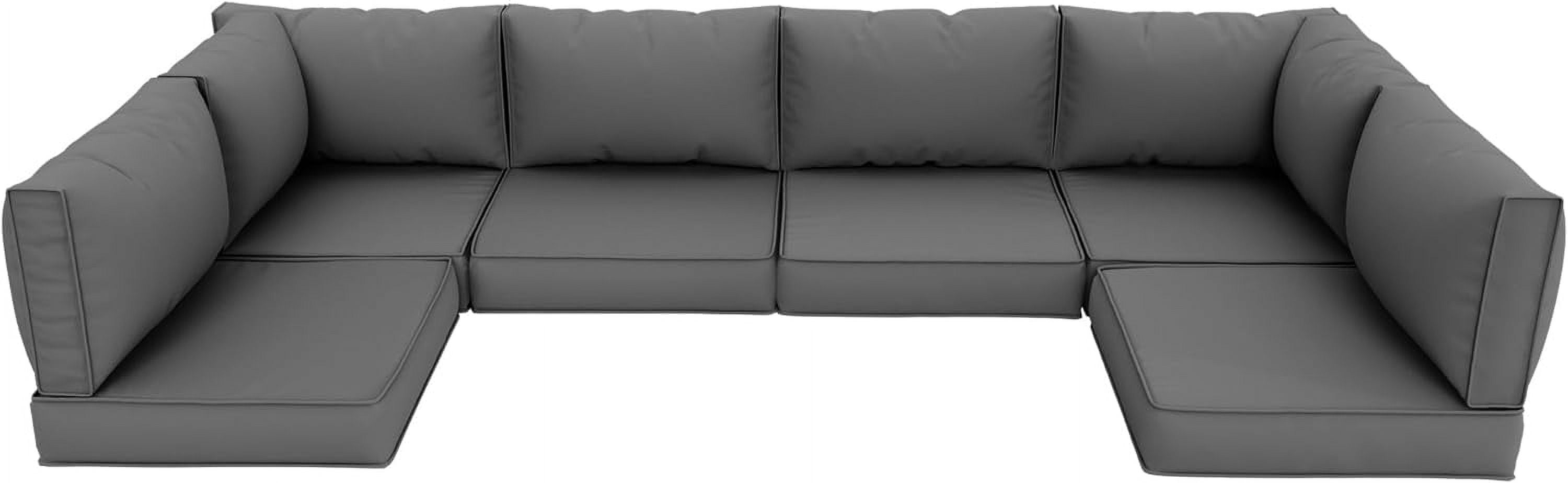 UDPATIO Outdoor Cushions for Patio Furniture Replacement, Patio Furniture Cushions, Deep Seat Patio Cushions, Patio Seat Cushions for Outdoor Sectional (Grey)