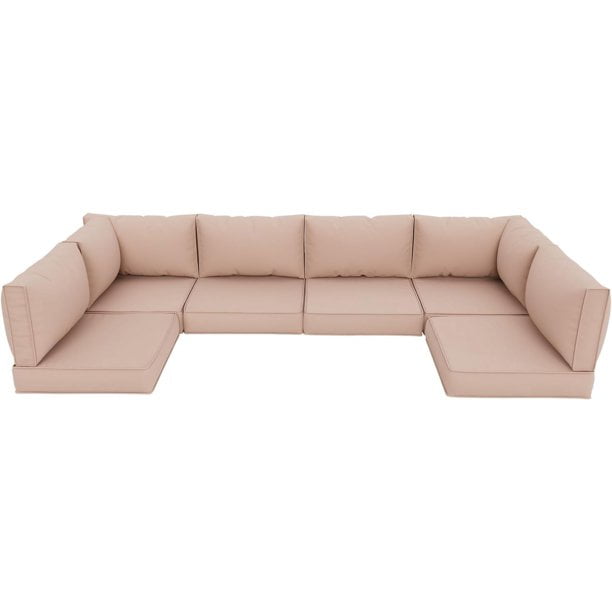 UDPATIO Outdoor Cushions for Patio Furniture Replacement, Patio Furniture Cushions for Outdoor Seat, Patio Cushions for Outdoor Furniture, Outdoor Sectional Cushions for Patio Sofa (Beige)