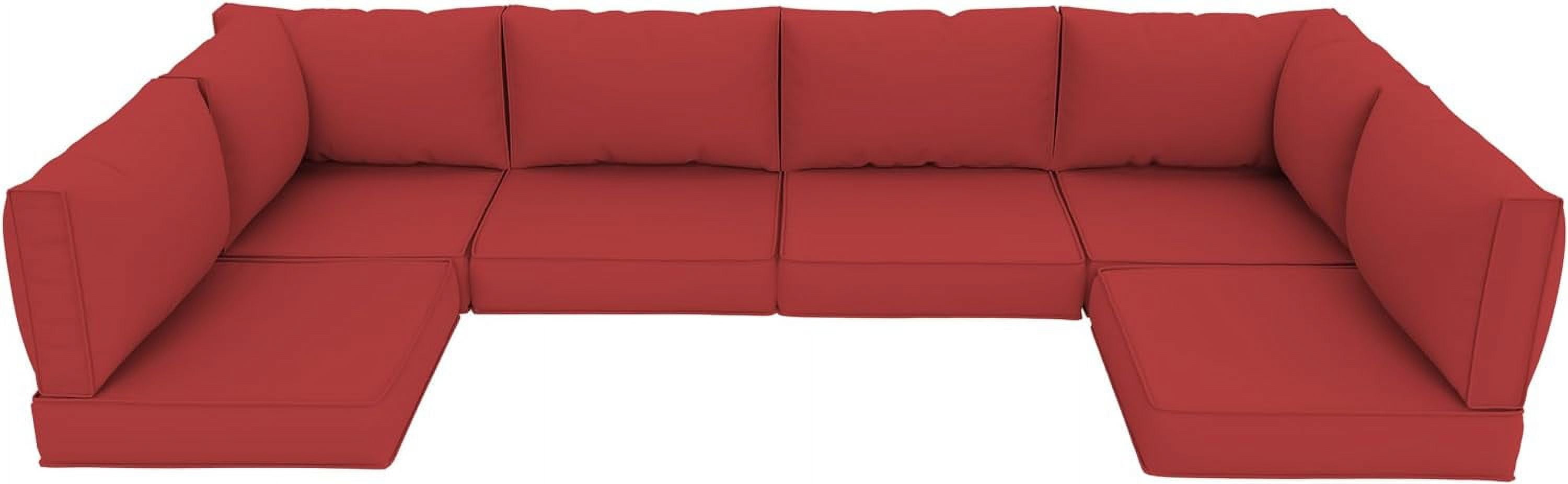 UDPATIO Outdoor Cushions for Patio Furniture Replacement, Waterproof Patio Furniture Cushions, Deep Seat Patio Cushions, Patio Seat Cushions for Outdoor Sectional (Red)