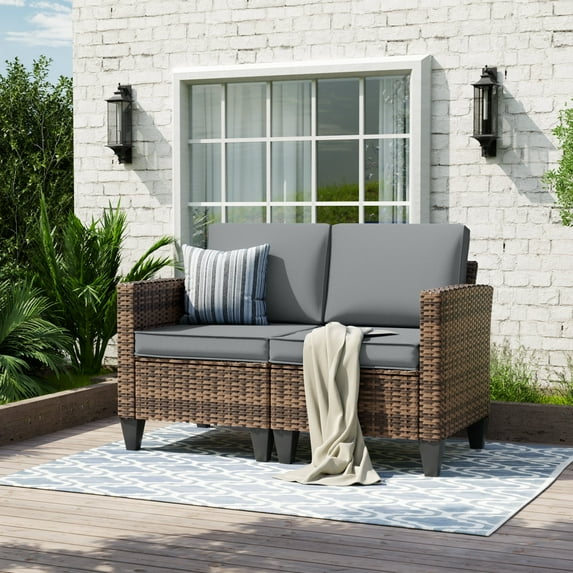 UDPATIO Outdoor Patio Furniture Set, Wicker Rattan Conversation Sofa with Cushions, 2 & 3-Seater Options for Garden, Backyard, Porch, and Deck - All-Weather, Comfortable & Stylish