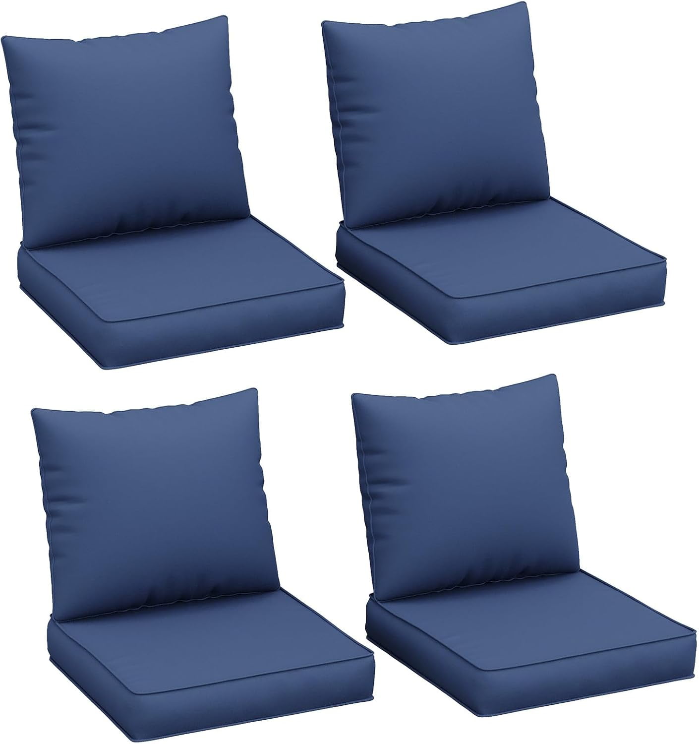 UDPATIO Outdoor Cushions for Patio Furniture 4 Replacement Cushions for Outdoor Furniture Water Resistant Patio Furniture Sectional Cushions for