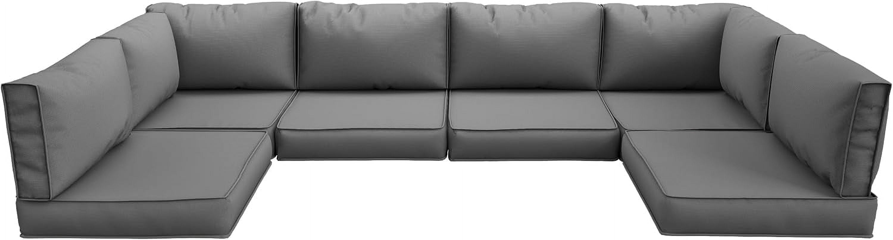 Walmart savings: UDPATIO Outdoor Patio Furniture Cushions, Water-Resistant, 14-Piece for 6-Seat Sectional (Grey)
