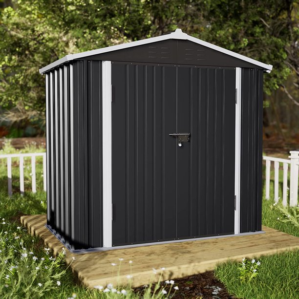 UDPATIO Outdoor Storage Shed, 6" x 4" Large Storage Sheds with Lockable