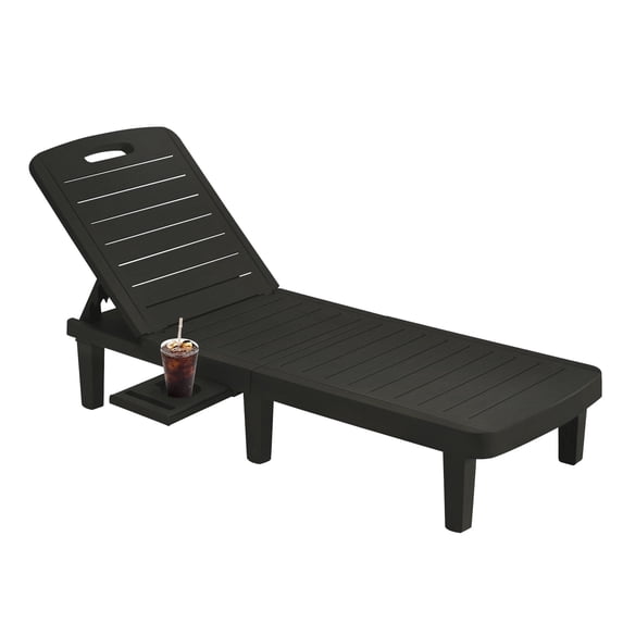 FIONA'S MAGIC Oversized Outdoor Chairse Lounge Chair Set of 1, 5-Level Adjustment Backrest for Pool Beach Garden