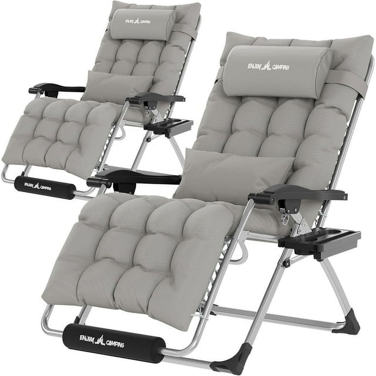 Zero Gravity Folding Patio Recliner, Cushion, Reclining Chair, Cup Holder,  Grey, 1 Unit - Fred Meyer