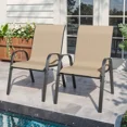 thumbnail image 1 of UDPATIO Patio Chairs Set of 2, Outdoor Dining Chairs High Back with All Weather Breathable Textilene, Metal Frame for Lawn Garden Backyard Deck, Brown, 1 of 9
