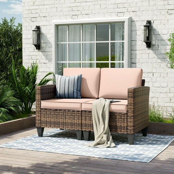 UDPATIO Outdoor Patio Furniture Set, Wicker Rattan Conversation Sofa with Cushions, 2 & 3-Seater Options for Garden, Backyard, Porch, and Deck - All-Weather, Comfortable & Stylish