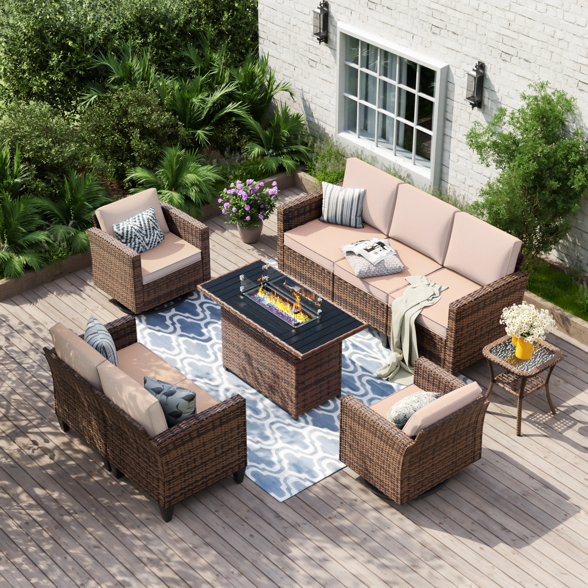 UDPATIO Patio Furniture Set, Pieces Outdoor Furniture Sets with