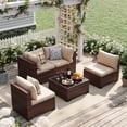 thumbnail image 1 of UDPATIO Patio Furniture Sets, Modular Rattan Outdoor Patio Sectional Furniture Sofa Set, Wicker Patio Conversation Set for Backyard,5PCS, 1 of 10
