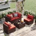 thumbnail image 1 of UDPATIO Patio Furniture Sets, Modular Rattan Outdoor Patio Sectional Furniture Sofa Set, Wicker Patio Conversation Set for Backyard,5PCS, 1 of 10