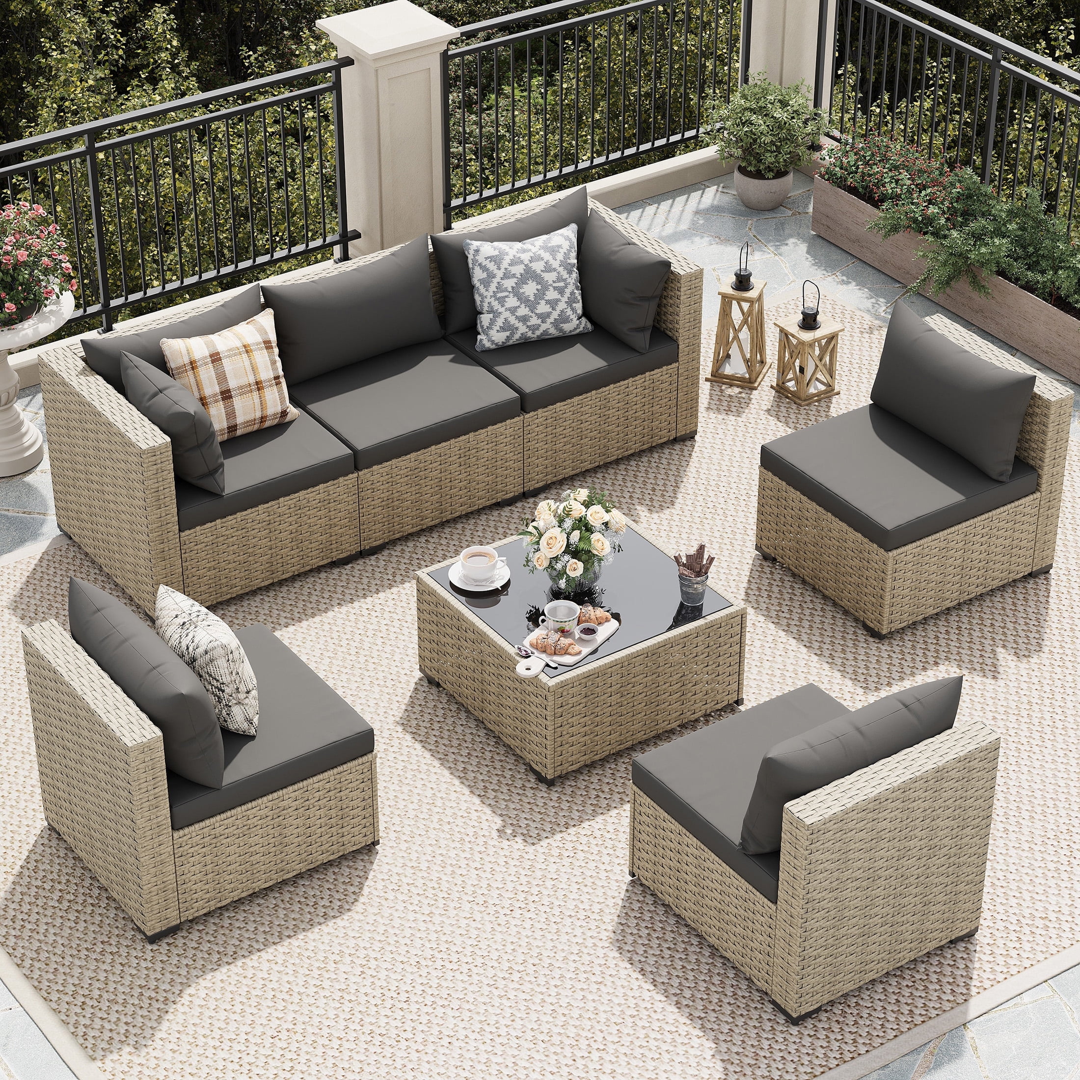 UDPATIO Patio Furniture Sets Modular Rattan Outdoor Patio Sectional Furniture Sofa Set Wicker Patio Conversation Set For Backyard: What We Checked First