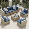 thumbnail image 1 of UDPATIO Patio Furniture Sets, Modular Rattan Outdoor Patio Sectional Furniture Sofa Set, Wicker Patio Conversation Set for Backyard, 1 of 8