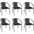 UDPATIO Rattan Outdoor Dining Chairs Set of 6, Wicker Stackable Patio