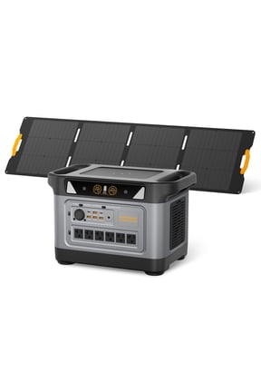 S1000Pro Portable Power Station with 120W Solar Panel | 2200W (3000W Surge) Pure Sine Wave AC + Max 500W Solar Input | UPS Backup for Home, RV & Emergencies | UL2743 Certified