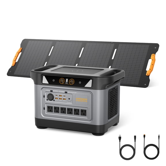 UDPOWER S1000Pro Portable Power Station with 210W Solar Panel | 2200W (3000W Surge) Pure Sine Wave AC + Max 500W Solar Input | UPS Backup for Home, RV & Emergencies | UL2743 Certified