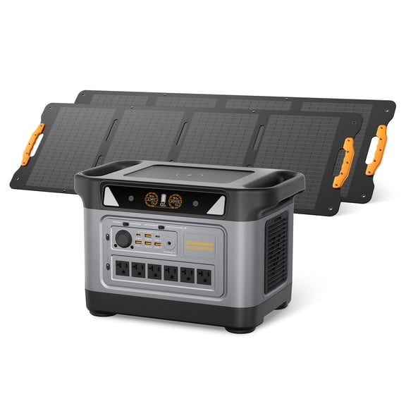 UDPOWER S1000Pro Portable Power Station with 420W Solar Panel | 2200W (3000W Surge) Pure Sine Wave AC + Max 500W Solar Input | UPS Backup for Home, RV & Emergencies | UL2743 Certified