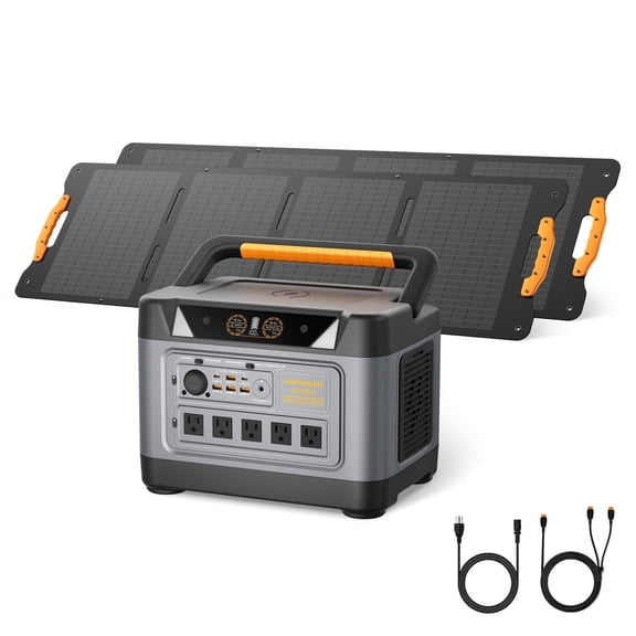 UDPOWER S1200 1190Wh Solar Generator Kit | 1200W Power Station + 240W Solar Panel | Fast Solar Charging for Home Backup, RV & Emergencies