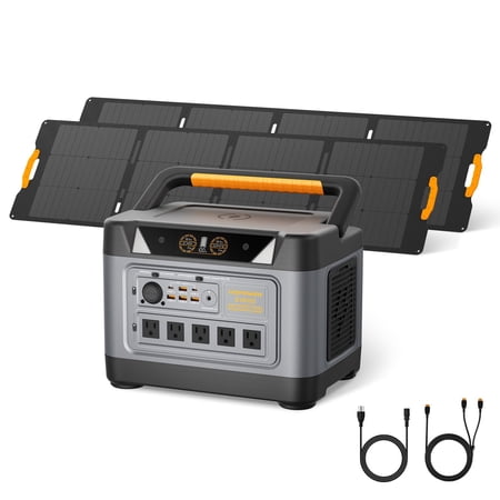 UDPOWER S1200 Solar Generator with 420W Solar Panel, 1190Wh LiFePO4 Battery 1200W (Surge 1800W) AC Output with UPS, 1.5H to 80% Fast Charge, Power Station for Home Backup/Outdoor/RVs/Emergency