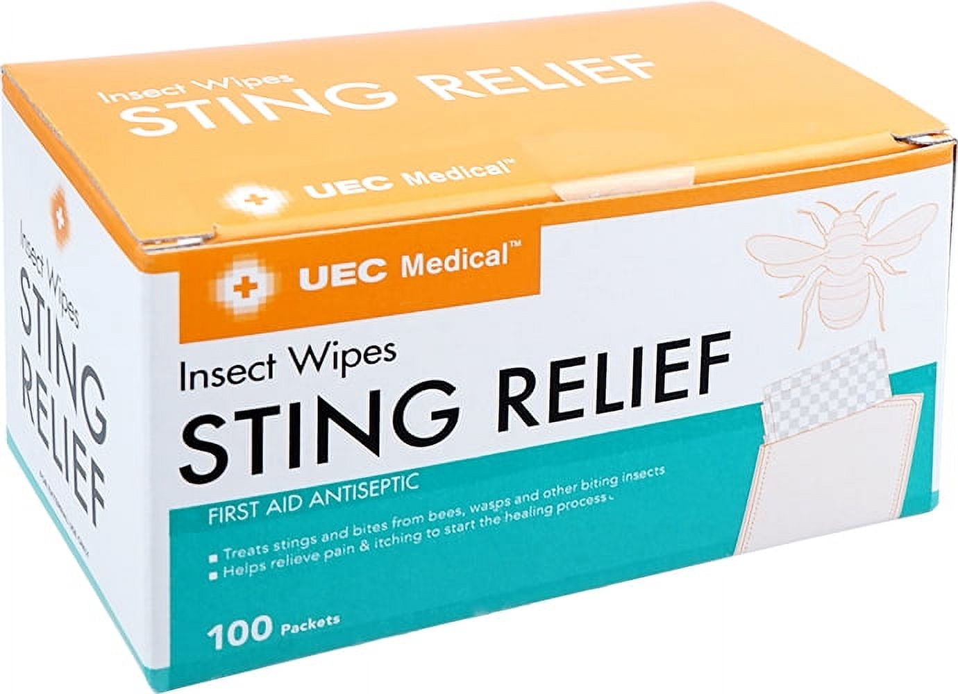 UEC Medical Sting Relief Insect Wipes 100 ct