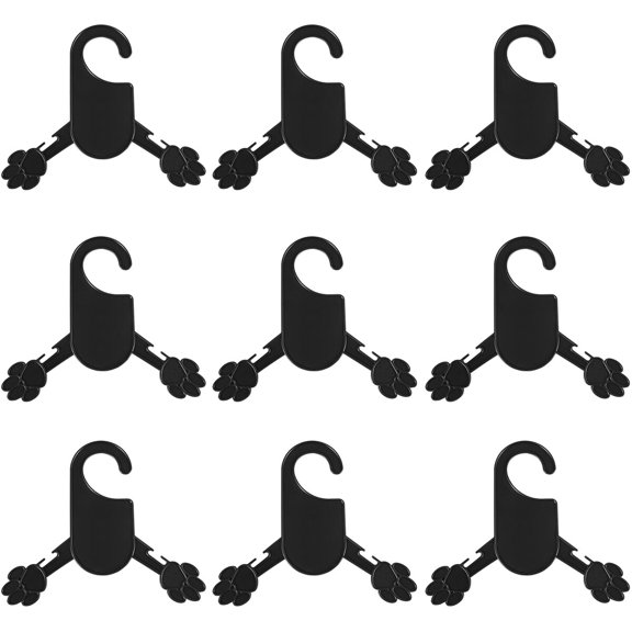 KAKOWELY Hanger For Dog Clothes Black Plastic 10Pcs 7.09In