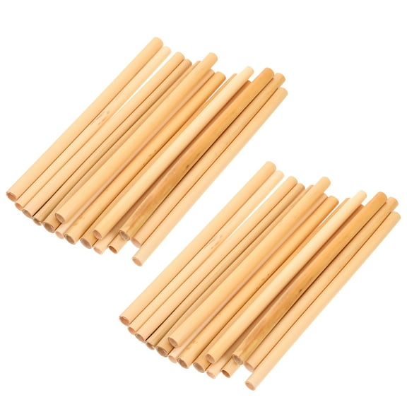UEETEK 100Pcs Bee Hotel Reed Tubes for Mating in Light Yellow Color