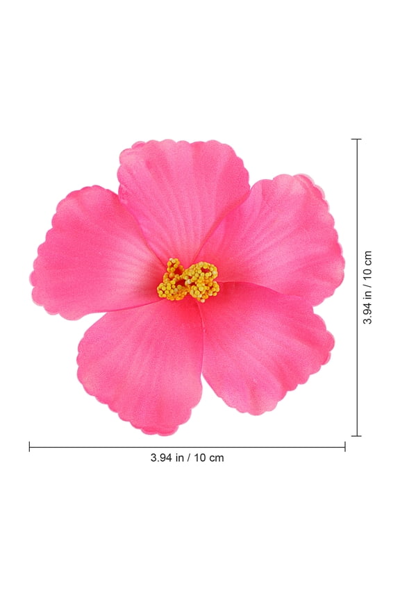 Faux Hawaiian Flowers Faux Hibiscus Flowers Pink 10Set