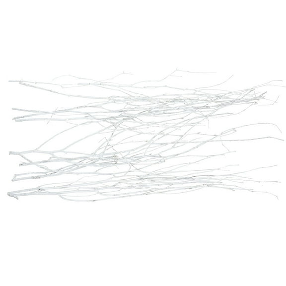 UEETEK 12Pcs Small White Decorative Dried Twigs Branches for Vase and Party Decoration