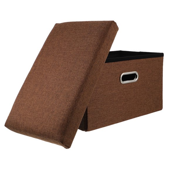 UEETEK 1Pc Portable Coffee Foldable Storage Stool with Comfortable Fabric