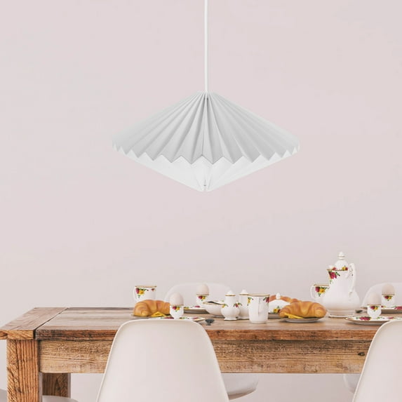 UEETEK White Paper Hanging Light Cover, Modern Origami Design for Decor 1Pc