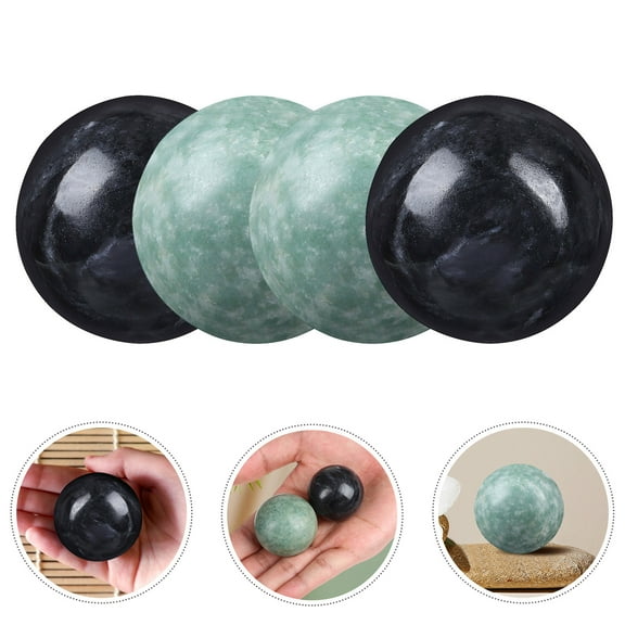 UEETEK Marble Handballs for Muscle Tension Relief Black 2 Sets