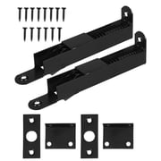 UEETEK 2Pcs Fire Safe Stainless Steel Black Door Bolt Latch for Residential Use