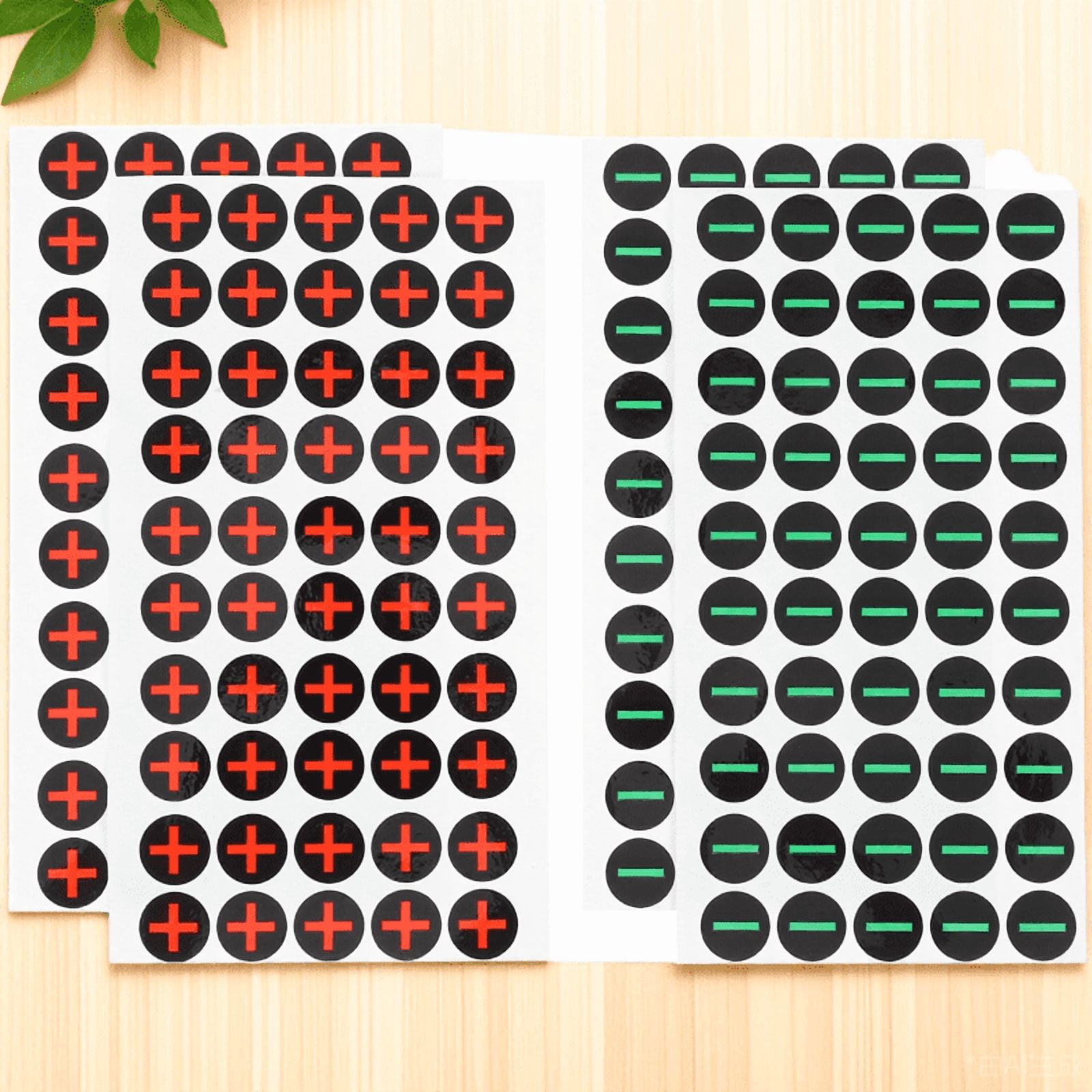 UEETEK Assorted Color Safety Warning Decals Polarity Stickers for ...