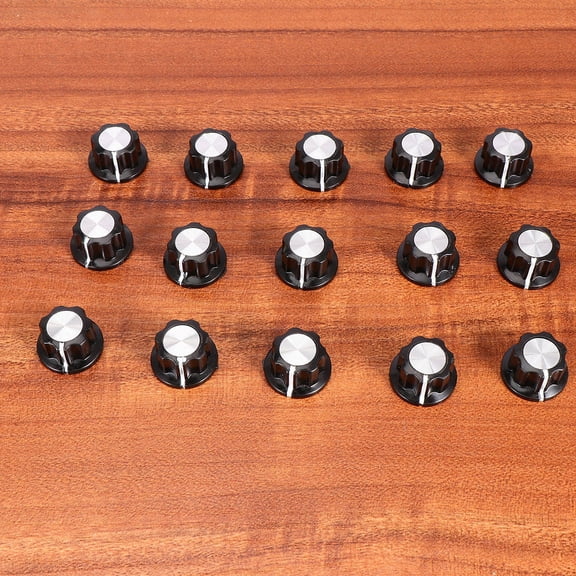 UEETEK 15Pcs Speed Control Knobs Black Potentiometer Kit Compatible with Guitar Audio Devices