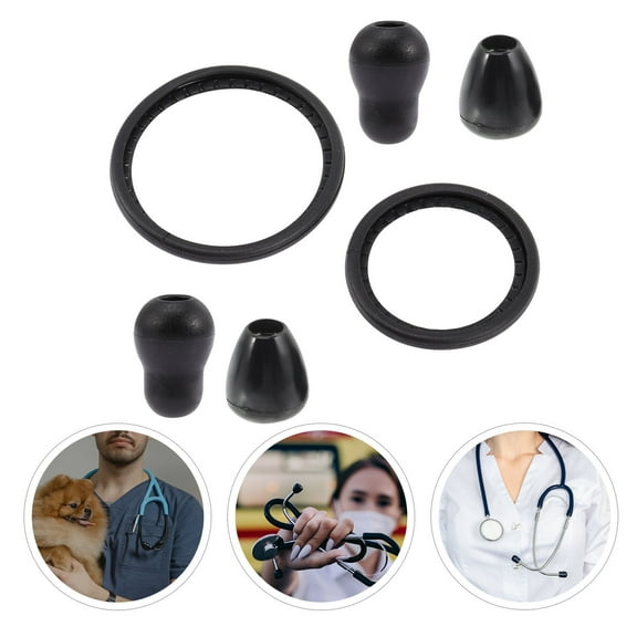 UEETEK 1Set Pediatric and Medical Stethoscope Accessories Kit with Black Pe Diaphragm Replacement