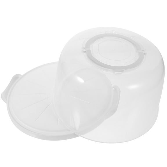 UEETEK Portable Cake Carrier Tall Dome White PP Protective Storage 1Set