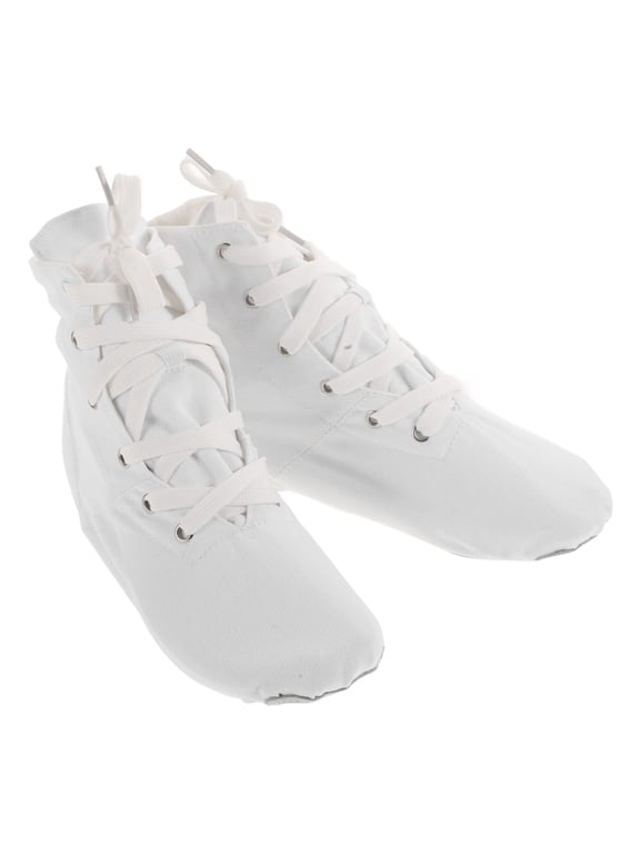Canvas Jazz Shoes Ballet Dance Ankle Boots Split Sole Breathable Ballet Dancing Sneakers For Adult Women
