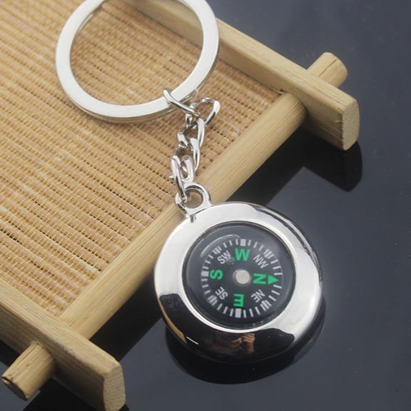 UEETEK Metal Compass Keychain Pendant Creative Gift for Key Holding Bag Car Decoration