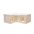thumbnail image 1 of UEETEK Khaki Wooden Hamster Hideout Nest Multi Use House for Small Pets Teeth Grinding, 1 of 6