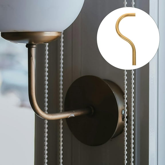 UEETEK Golden Threaded Curved Lamp Pipe for Lamp Replacement and Custom Light Fixture Building