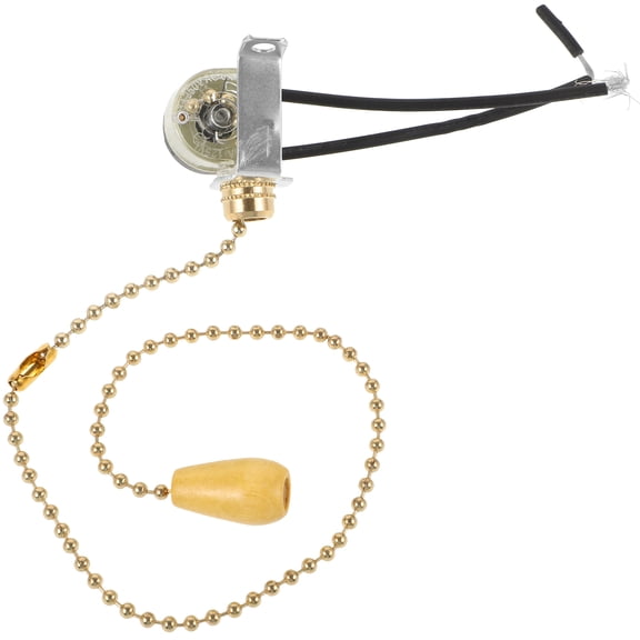 UEETEK Silent Golden Pull Chain Light Switch Replacement Practical Lamp Pull Cord for Workshops and Garages