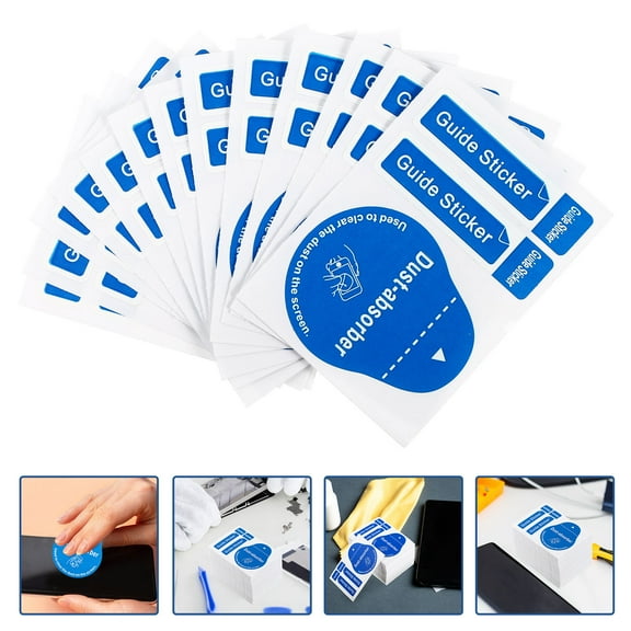 UEETEK 200Pcs Blue Phone Screen Dust Absorber Stickers Safe Material for Home Cleaning