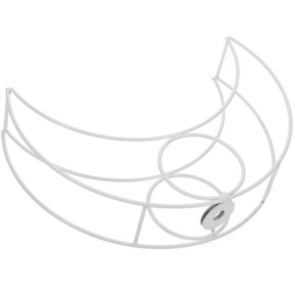 UEETEK White Iron Moon Lampshade Frame for Table and Ceiling Lights