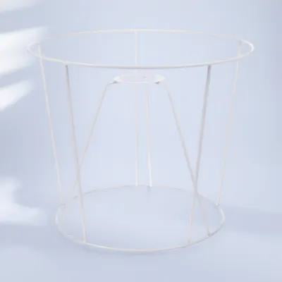 UEETEK White Vintage Metal Wire Lampshade Frame for Hanging Ceiling Light with Unique Design