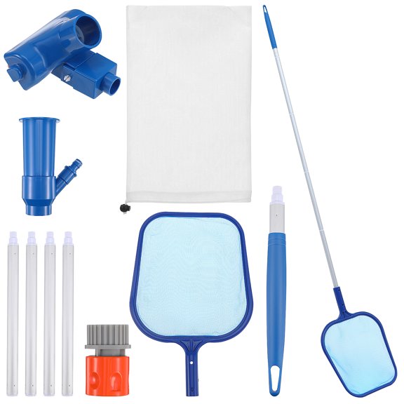 UEETEK Pool Cleaning Vacuum Nozzle Assorted Color Plastic Aluminum for Use 1Set