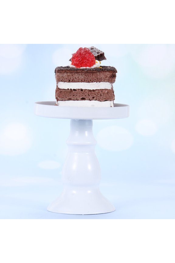 White High Cake Stand Premium Metal Elegant Dessert and Snack Display 1Pc
