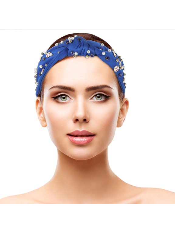 Wide Headband Knot Headband Fashionable Baseball Hair Band Bow Headband for Women Girls