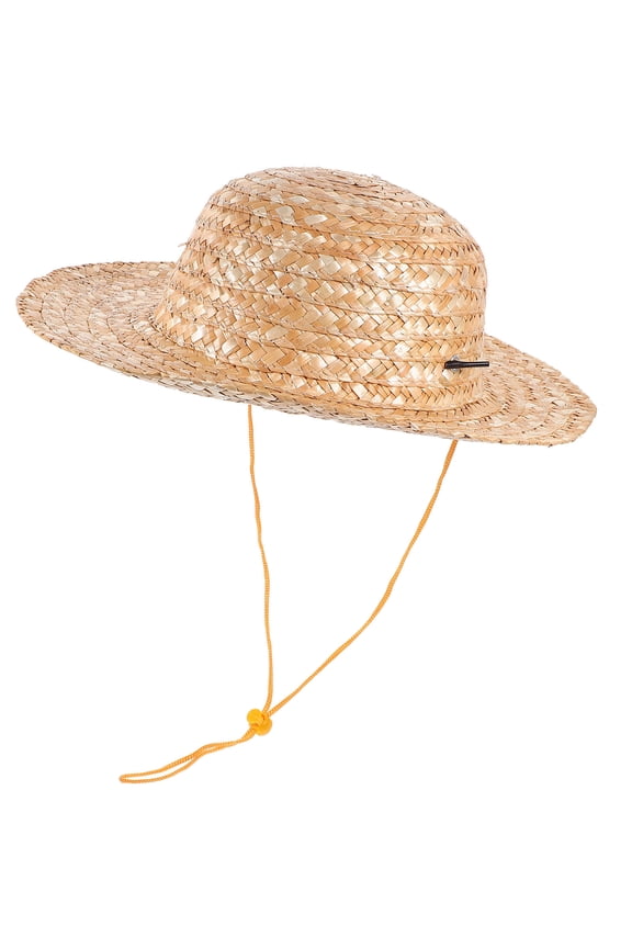 Khaki Beach Straw Hat Woven Wide Brim Hat Suitable for Outdoor Decorations