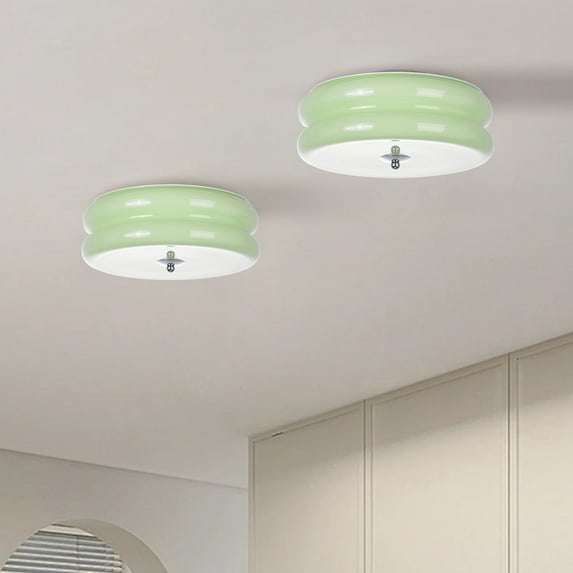 UEEYAC Art Deco Vintage Ceiling Light Cream Milk Vintage Ceiling Lamp