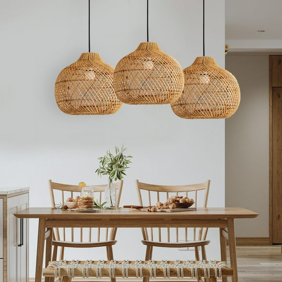 UEEYAC BrightWarmHome Vintage fresh and high-quality handmade rattan pendant Light
